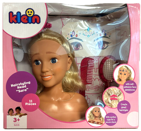 Lalka Głowa do stylizacji czesania włosów Fryzjer Wizażystka Sara