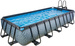 Basen ogrodowy 540x250x100 cm z pompą filtrującą i drabiną szary