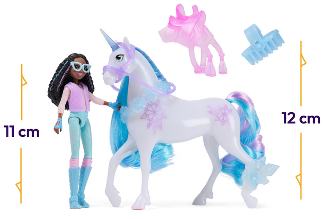 Unicorn Academy Akademia Jednorożców Zestaw Figurki Layla & Glacier dziewczyna i jednorożec + akcesoria