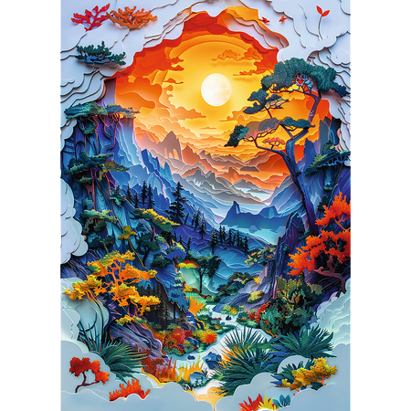 Puzzle tradycyjne 1000 elementów Dolina Jubileusz Trefl efekt 3D