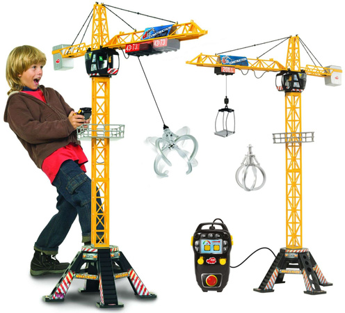 OUTLET Mega Crane Dźwig Żuraw z dźwiękiem zdalnie sterowany 120 cm + pilot WADLIWY