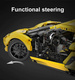Klocki konstrukcyjne CaDA Zdalnie sterowane duże auto sportowe LP700 49 cm Samochód żółty Pojazd LP700 Sports Car z napędem Power System Pro Światło LED RC 1805 elementów