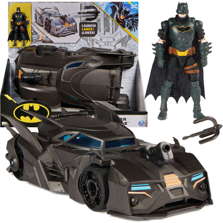 OUTLET DC Comics Zestaw figurka Batman lalka 10 cm + Batmobile akcesoria USZKODZONE OPAKOWANIE