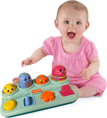 Fisher Price Aktywizujące Robaczki Zabawka Montessori dla Dzieci Ciągnij Przesuwaj Naciskaj
