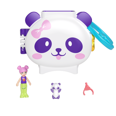 Polly Pocket Zestaw Kompaktowy Pet Connects Panda figurki i akcesoria