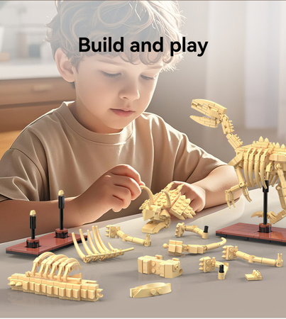 Klocki konstrukcyjne CaDA zestaw szkielet dinozaura Dinosaur Fossils: Velociraptor 256 elementów
