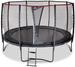 Trampolina ogrodowa z siatką zabezpieczającą i drabiną PeakPro 427 cm czarna