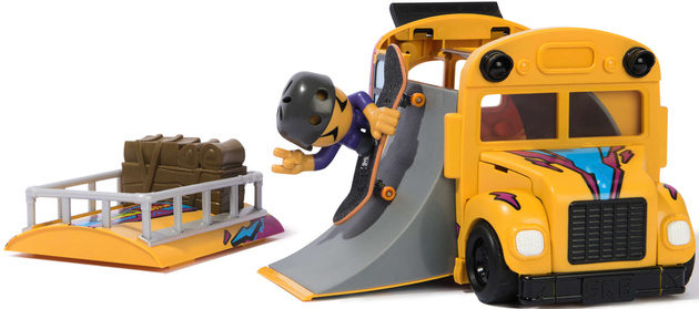 Autobus Ultra Sk8 Crew Rampa Bus Tech Deck Fingerboard+deskorolka Z Figurką