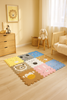 Mata podłogowa edukacyjna 120x120 Grube puzzle piankowe 9 szt. Humbi Zwierzęta 
