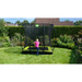 Trampolina ogrodowa z siatką zabezpieczającą Sillhouette 153x214 cm zielona
