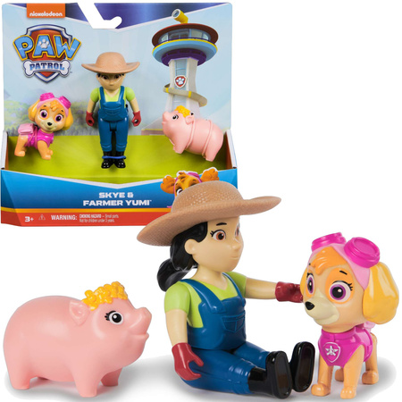 Psi Patrol Skye Odważne Pieski Figurki Farmerka Yumi I Świnka Hero Pup Core