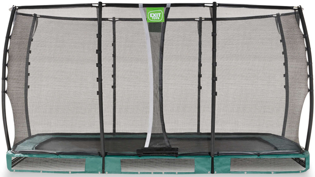 Trampolina ogrodowa z siatką zabezpieczającą do gruntu Allure Premium 214x366 cm zielona