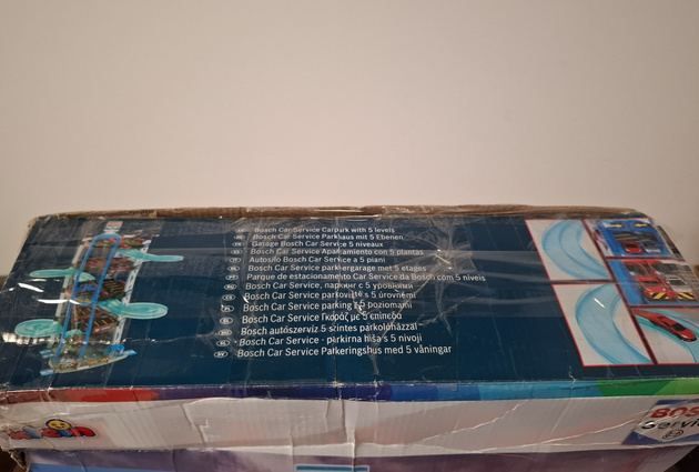 OUTLET Garaż Parking XXL Bosch Service 5-poziomowy 85 cm Klein + 2 autka USZKODZONE OPAKOWANIE