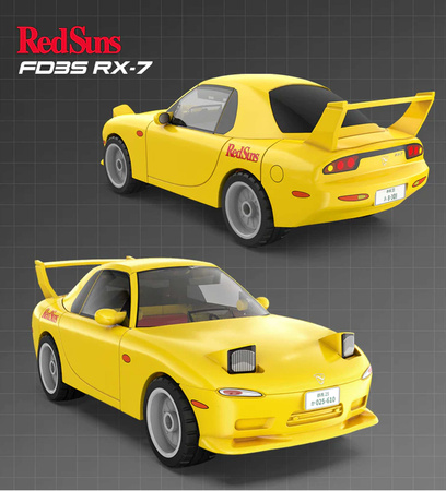 Klocki CaDA zestaw aut Mazda RX-7 FD3S, Toyota AE86 Trueno Initial D, Humvee 674 el.