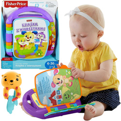 Interaktywna książeczka edukacyjna z wierszykami polski światło/dźwięk + gryzak GRATIS