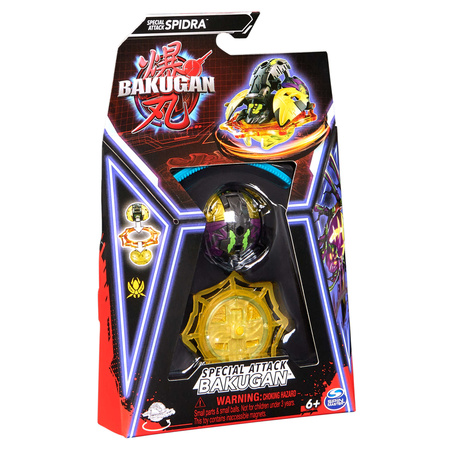 Bakugan zestaw Special Attack Spidra Wirująca kolorowa figurka akcji + karty