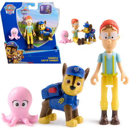 Psi Patrol 3 Figurki Kapitan Turbot Ośmiorniczka Zestaw Zatoka Przygód