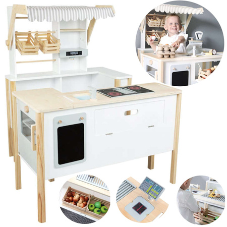 Small Foot Stoisko sklepowe dla dzieci Fresh,Kuchnia, Kawiarnia, Stragan,Stoisko z przekąskami, Kiosk