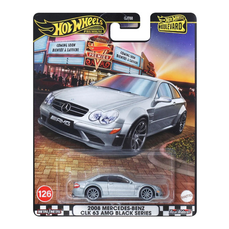 Hot Wheels Premium Boulevard auto Mercedes-Benz 2008 CLK 63 AMG Black Series 7 cm
