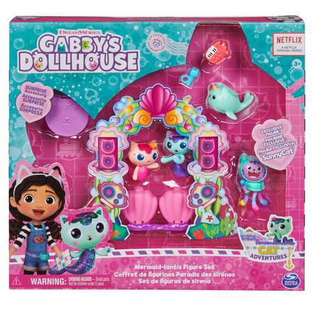 Koci Domek Gabi Zestaw Kotlantyda Mermaid-lantis Gabby's Dollhouse figurki + akcesoria