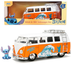 Stitch Disney zestaw figurka 4 cm + pojazd Volkswagen T1 1:24