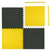 Mata piankowa podłogowa Humbi 120x120 Duże puzzle piankowe wodoodporne bezpieczne 4 szt. żółty, czarny