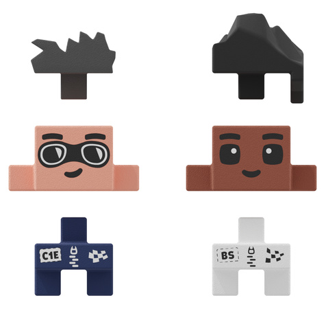 Klocki konstrukcyjne Mini Waffle City Wyścig 80 elementów Marioinex