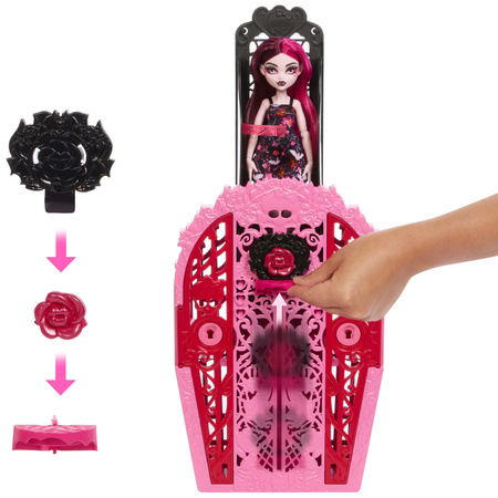 Monster High Zestaw Lalka Draculaura 28 cm + akcesoria niespodzianki Straszyceum