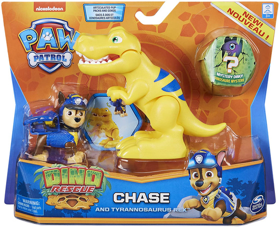 Zestaw Psi Patrol Chase Dino Rescue i Tyranzaur