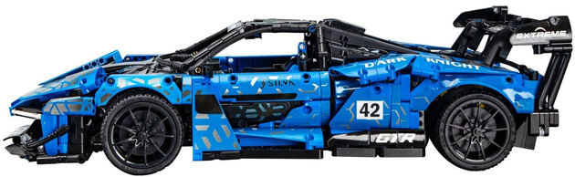 Klocki konstrukcyjne CaDA Zdalnie sterowany samochód sportowy Auto wyścigowe z napędem Power System Pro Pojazd RC Autko Dark Knight GTR Światło LED 2088 elementów