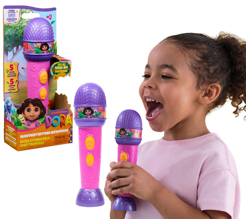 Dora Poznaje Świat Interaktywny Mikrofon z efektami dźwiękowymi Rainforest Microphone