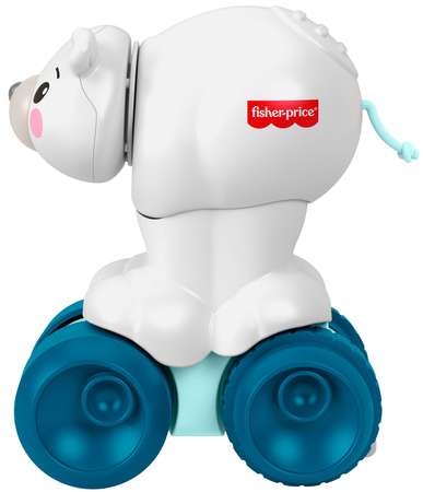 Miś polarny na kółkach "Raczkuj za mną" zabawka dla maluchów 9m+