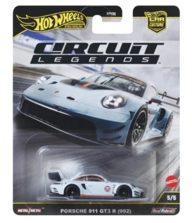 Hot Wheels Premium Circuit Legends zestaw 5 aut Porsche, Ferrari, Ford Mustang, Pandem Subaru