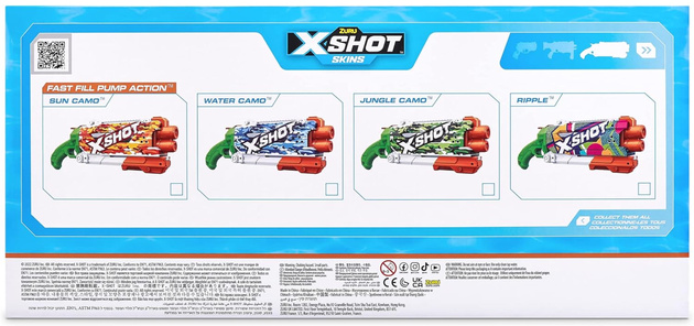Zuru X Shot Skins Fast-fill Pump Action Water Camo pistolet na wodę 49 cm