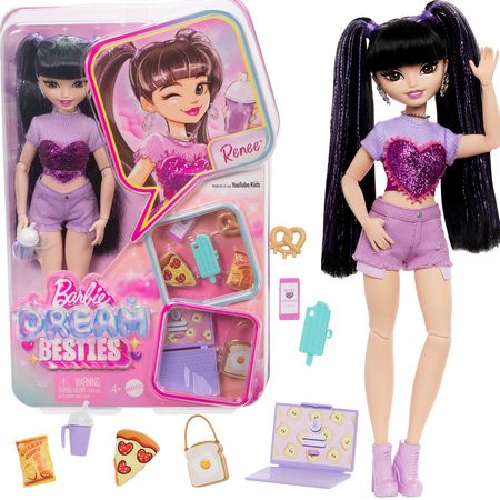 Barbie Dream Besties Zestaw Renee Lalka modowa + akcesoria