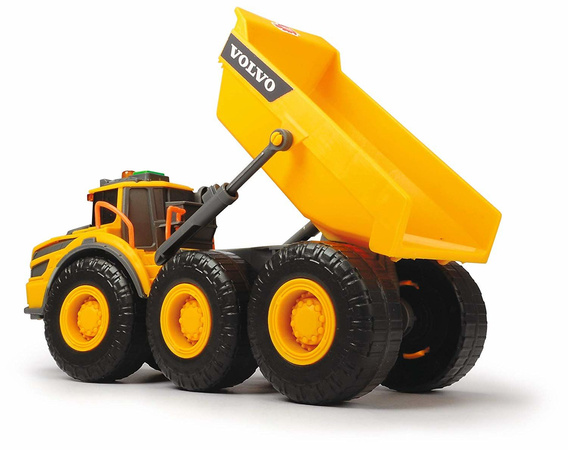 Żółty Pojazd budowlany Wywrotka samochód Volvo z ruchomymi elementami światło i dźwięk