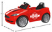 EVO Samochód dla dziecka auto na akumulator kabriolet cabrio czerwony ze światłami i dźwiękami