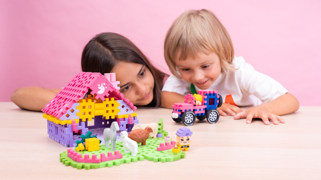 Klocki konstrukcyjne Mini Waffle Farmer Urocze Ranczo 112 elementów Marioinex