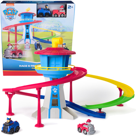 Psi Patrol Zestaw Pościg i Ratunek wieża z torem + 2 pojazdy z pieskami