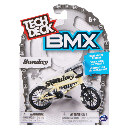 Tech Deck Fingerbike Rower BMX mini Sunday na palce kremowy + naklejki
