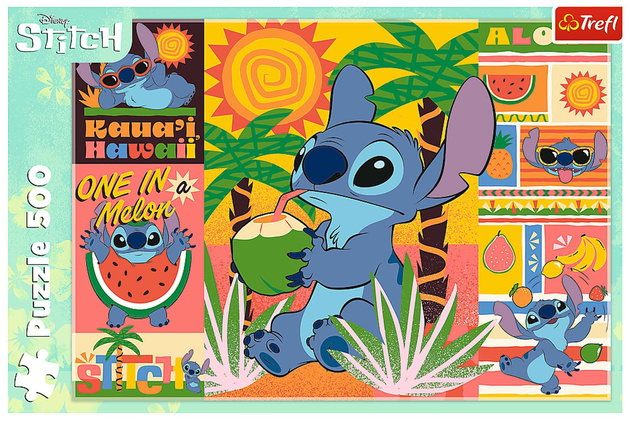 Puzzle 500 Disney Wakacje Ze Stitchem Holidays With Stitch Trefl 8+