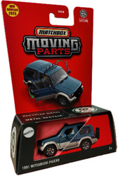 Matchbox Moving Parts auto Mitsubishi Pajero 1991 Niebieski Samochód Terenowy