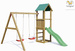 Plac zabaw drewniany duży Lucas domek, zjeżdżalnia, 2x huśtawka