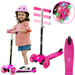 OUTLET EVO Regulowana Trójkołowa Hulajnoga dla Dzieci Light Up Mini Cruiser Różowy Świecące kółka USZKODZONE OPAKOWANIE