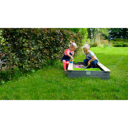 Piaskownica drewniana zamykana z ławkami Aksent 94x77 cm