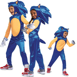 OUTLET Strój karnawałowy Sonic dla chłopca dziewczynki Jeż Kostium Przebranie 134-146 cm (10-12 lat) NIEKOMPLETNY