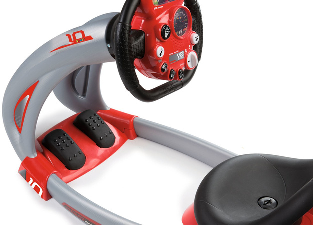 Symulator jazdy samochodem dla dzieci Smoby V8 driver z ruchomymi pedałami