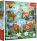 Puzzle 4w1 Wyjątkowe dinozaury 71 elementów