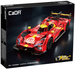 Klocki konstrukcyjne CaDA Zdalnie sterowany samochód 51 cm Auto wyścigowe Blazing Flame Pojazd 1518 elementów C63008W z napędem Power System