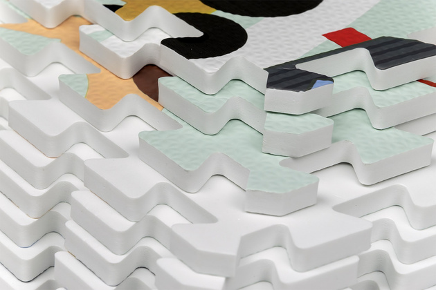 Mata podłogowa edukacyjna 180x90 Grube puzzle piankowe 18 szt. Humbi Farma Wieś Gospodarstwo Zwierzęta domowe